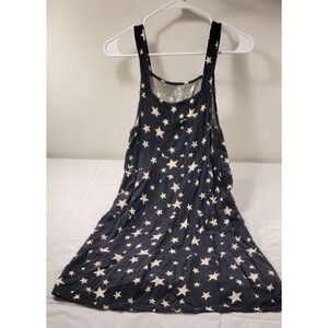 Wonder Nation Girls sz XL 14/16 Black Bib Dress w/ Stars Super Cute Casual Schoo